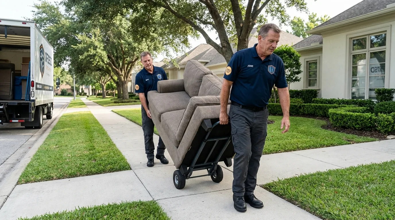 Local residential moving crew loading furniture in Kapolei, HI